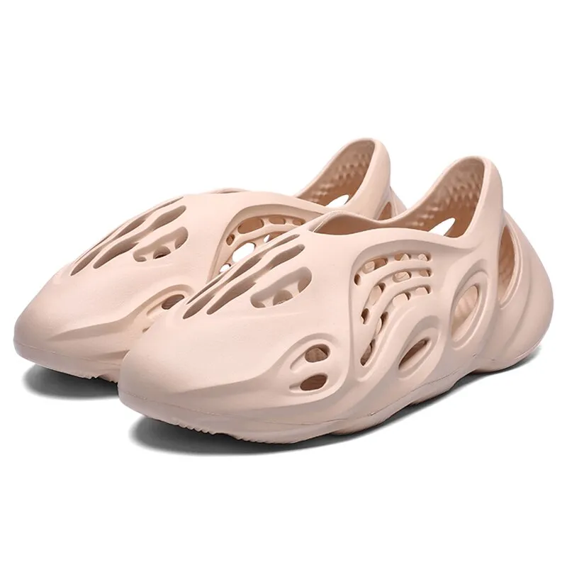 Summer Sandals Holes Sandals Hollow Breathable Flip Flops Outdoor Beach Slippers Roman Shoes