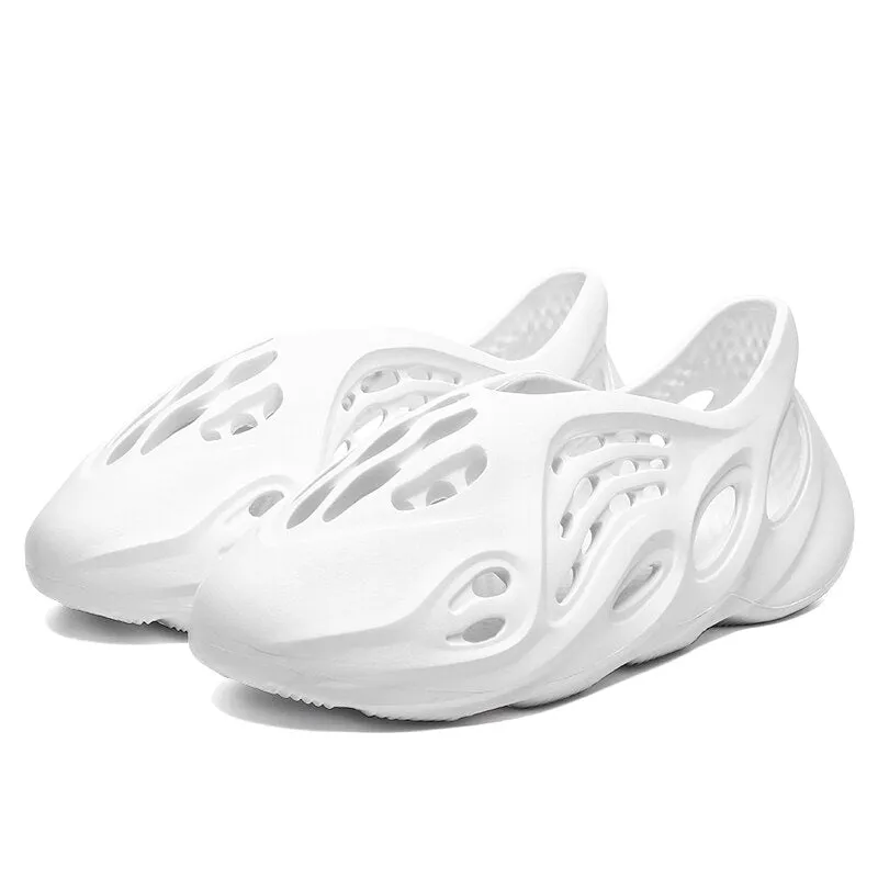 Summer Sandals Holes Sandals Hollow Breathable Flip Flops Outdoor Beach Slippers Roman Shoes