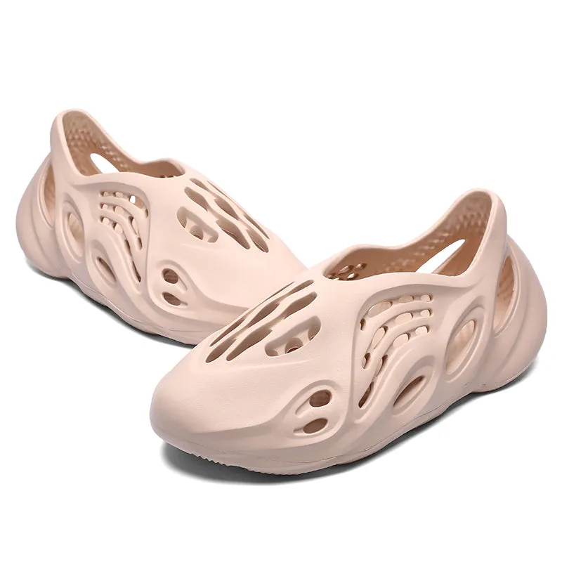 Summer Sandals Holes Sandals Hollow Breathable Flip Flops Outdoor Beach Slippers Roman Shoes