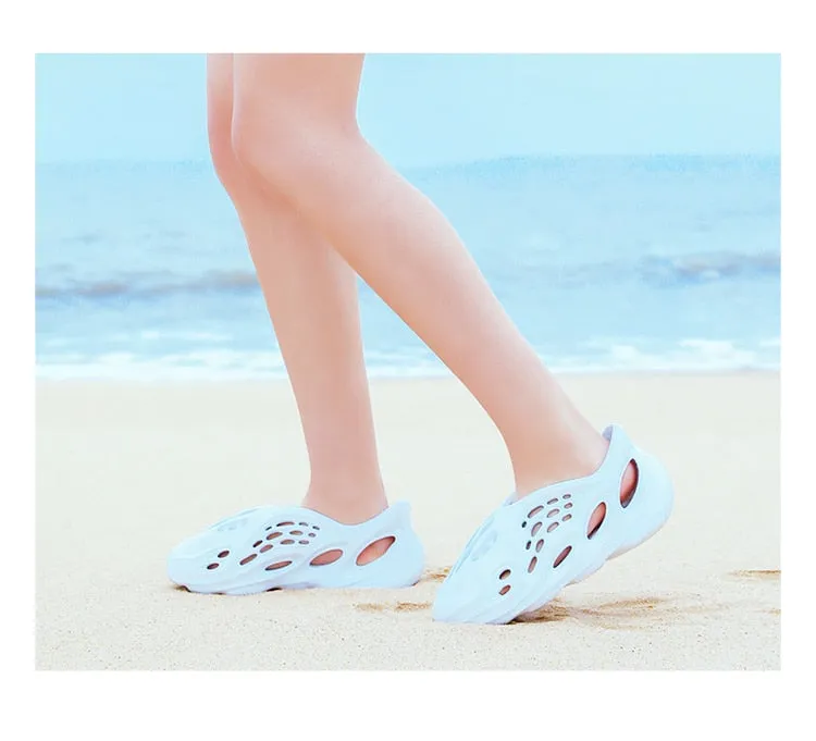 Summer Sandals Holes Sandals Hollow Breathable Flip Flops Outdoor Beach Slippers Roman Shoes
