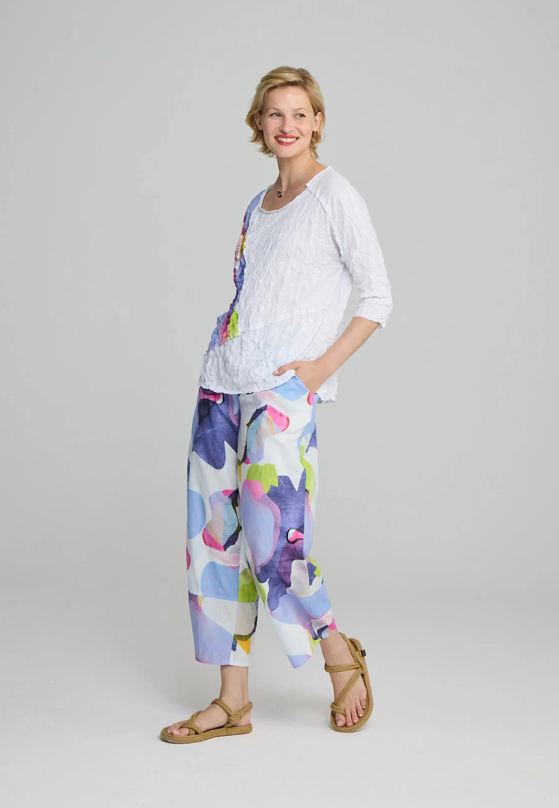 TESSA – Printed Cotton Pants