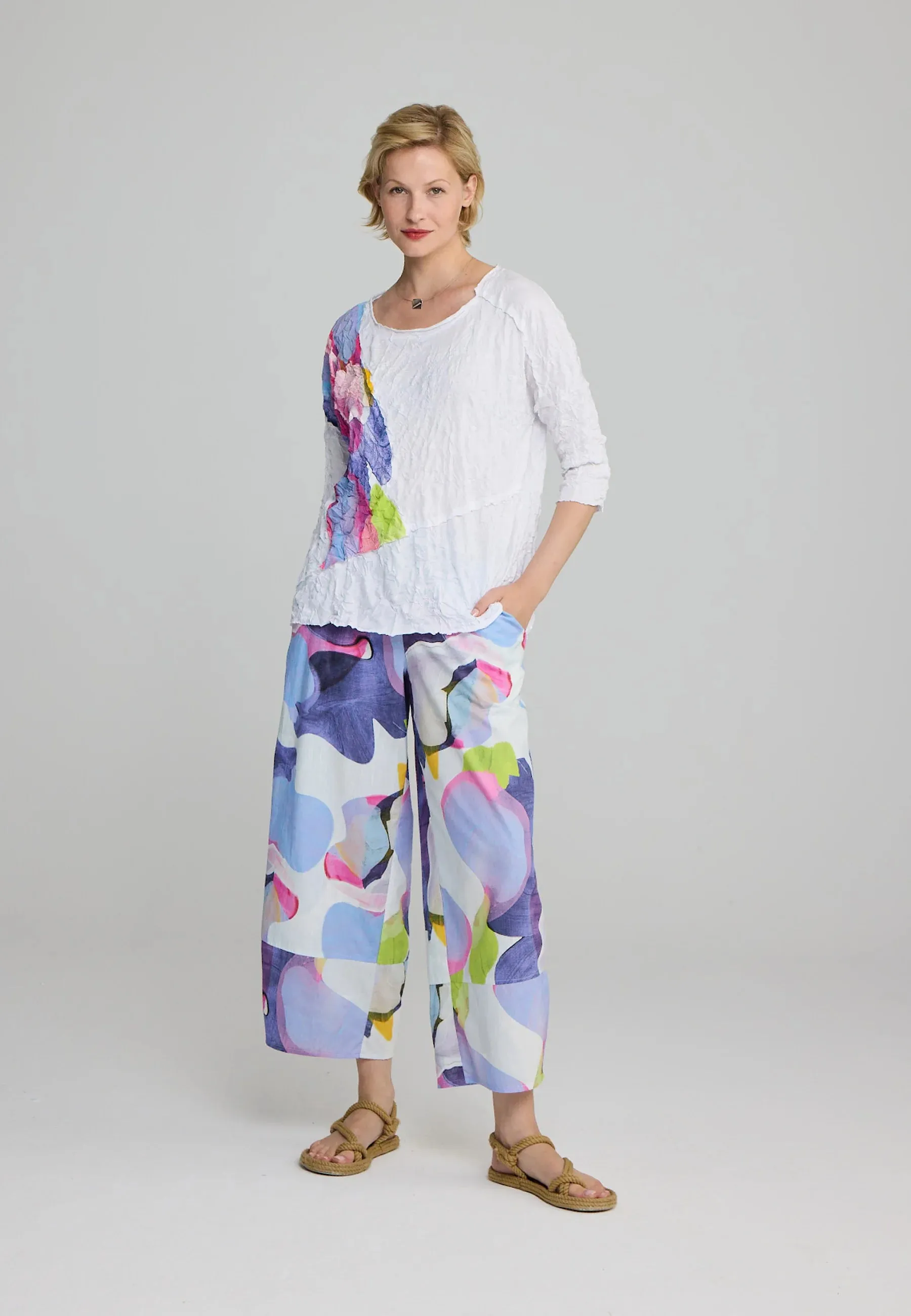 TESSA – Printed Cotton Pants