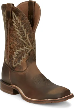 Tony Lama Men's 11" Bowie Tan Retan Square Toe Boots