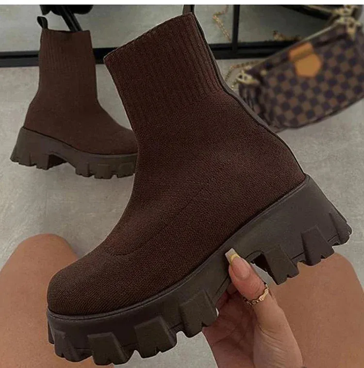 Women Sneakers Lightweight Sports Shoes For Women Platform Zapatillas Mujer Chunky Heels Sneakers Women Casual Shoes Platform