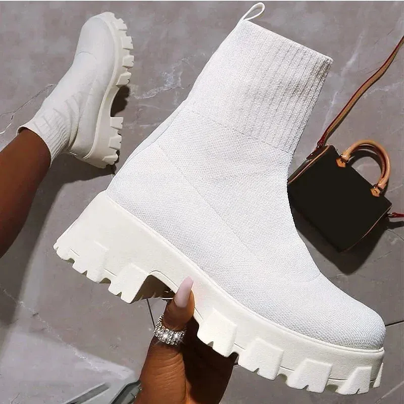 Women Sneakers Lightweight Sports Shoes For Women Platform Zapatillas Mujer Chunky Heels Sneakers Women Casual Shoes Platform