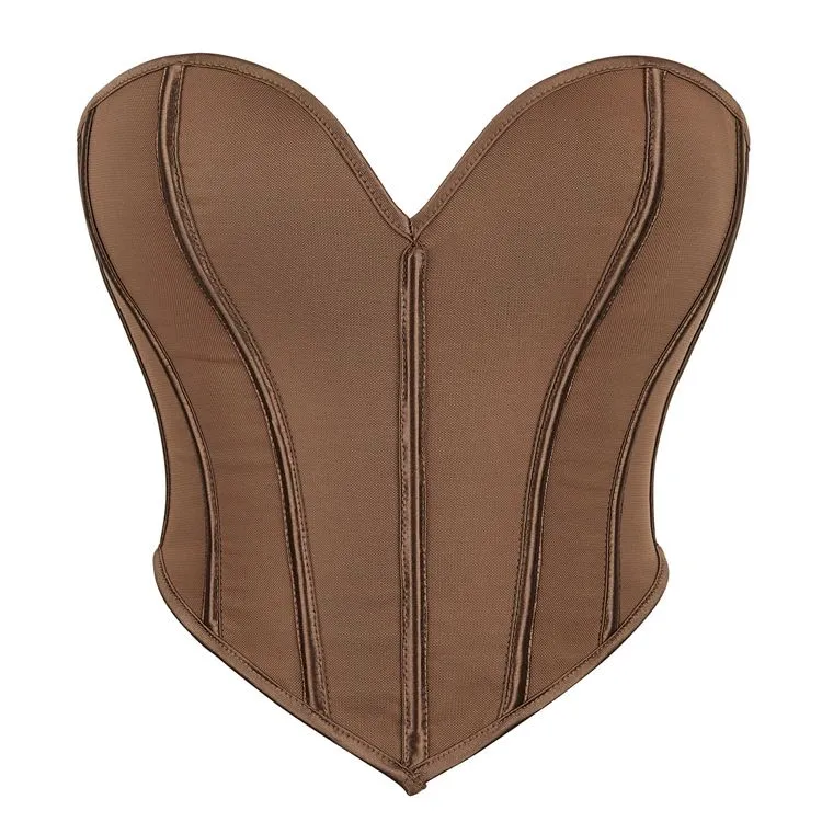 Womens Corset Tops Renaissance Boned Overbust Body Shaper Waist Cincher Bustier