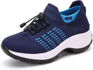 Womens Running Shoes Lightweight Tennis Shoes Slip On Walking Sneakers Non Slip Athletic Shoes Comfortable Walking Shoes