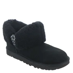 Women's Shoes UGG ULTRA MINI UGGBRAID Slip On Ankle Boot 1151750 BLACK