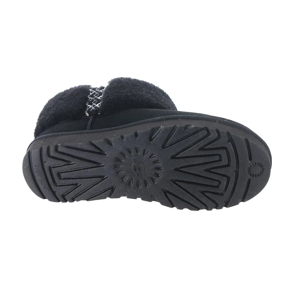 Women's Shoes UGG ULTRA MINI UGGBRAID Slip On Ankle Boot 1151750 BLACK