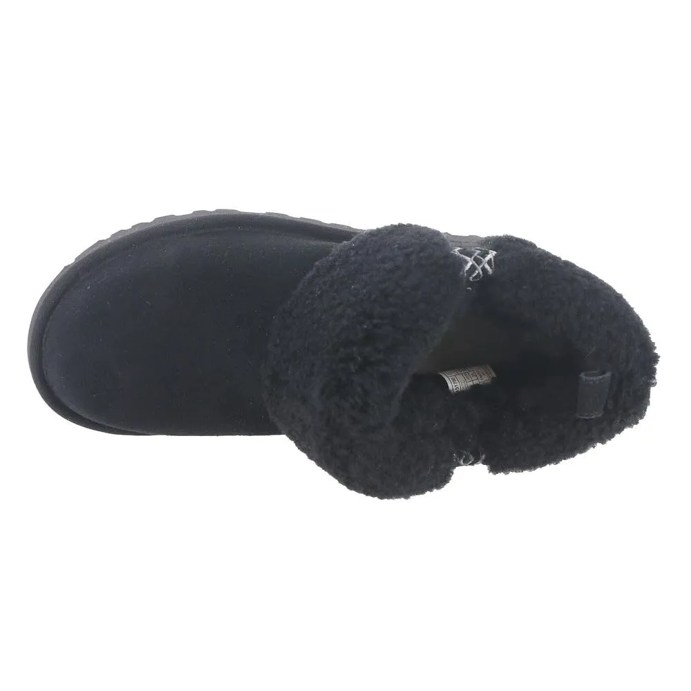 Women's Shoes UGG ULTRA MINI UGGBRAID Slip On Ankle Boot 1151750 BLACK
